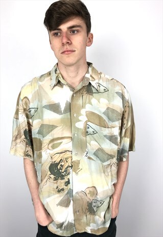 90S VINTAGE PATTERNED FESTIVAL SHIRT