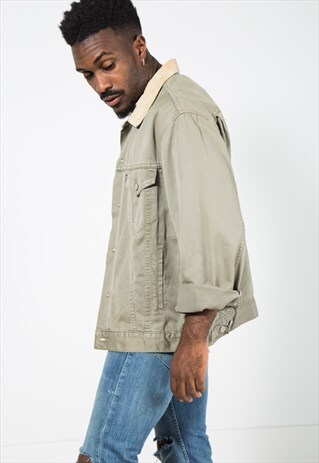 VINTAGE 80S LEVI'S CONTRAST COLLAR DENIM JACKET / S0114