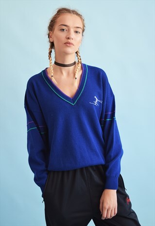 90'S RETRO KNIT NEUTRAL OVERSIZED DADS JUMPER