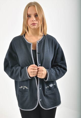 VINTAGE TRACK CARDIGAN IN BLUE