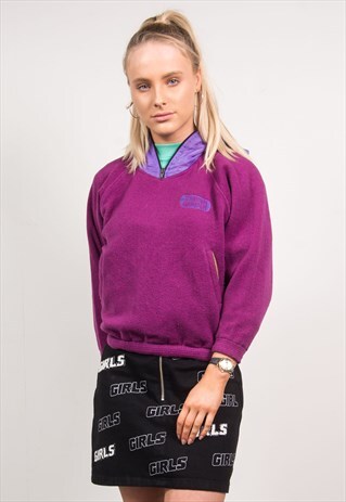 VINTAGE 90'S PURPLE FLEECE 1/4 ZIP