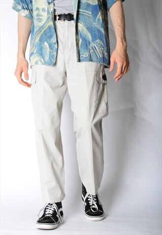 VINTAGE 90S BEIGE CARGO PANTS