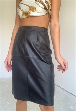 Vintage Authentic Leather High Waisted Skirt