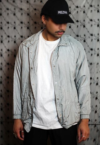 VINTAGE 90S SILVER JACKET WINDBREAKER