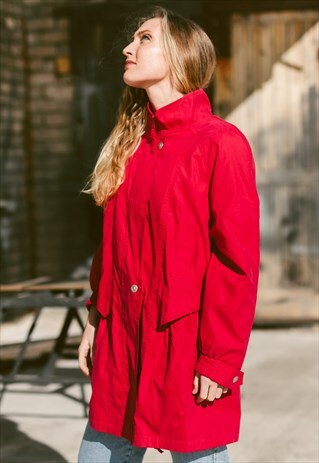 VINTAGE 80S RED PARKA JACKET