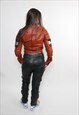 VINTAGE 80S MOTO SUIT, LEATHER RACING SUIT BLACK RED