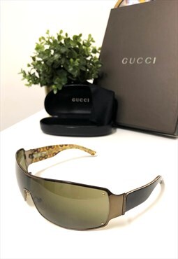 Gucci GG 1832/S Retro Tortoiseshell Wrap around sunglasses