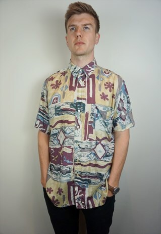 PURE SILK PATTERNED SHIRT