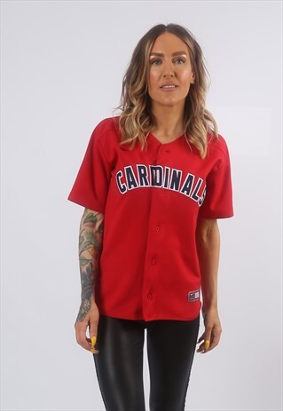 CARDINALS BASEBALL JERSEY T-SHIRT SPORT TOP UK 10 - 12 (72Q)