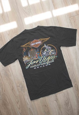 VINTAGE HARLEY-DAVIDSON T-SHIRT LOGO 90S S 6.9