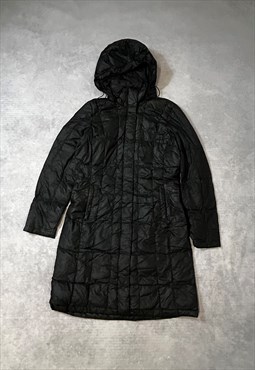 The North Face Puffer Coat Longline with Hood and Logo