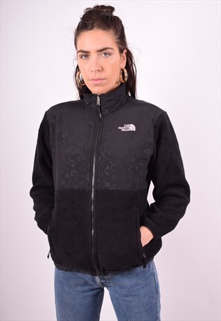 THE NORTH FACE WOMENS VINTAGE FLEECE JACKET LARGE BLACK 90'S