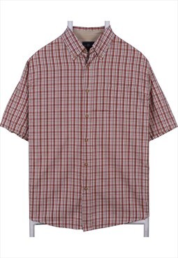 Wrangler 90's Short Sleeve Button Up Check Shirt Medium Pink