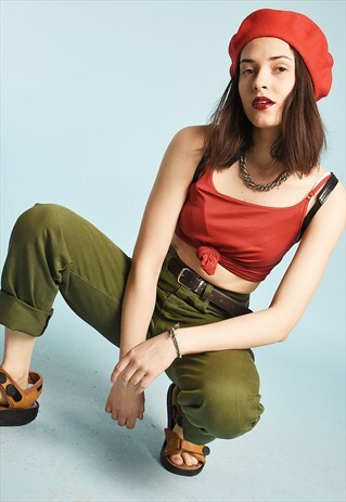 90'S RETRO HIGH WAIST FESTIVAL DENIM JEANS