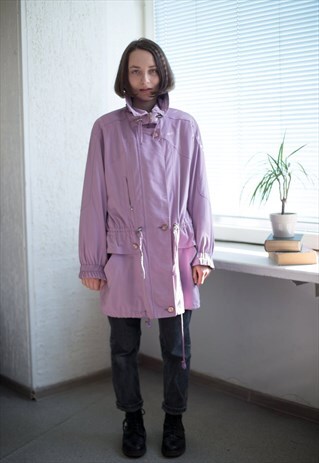 VINTAGE 80'S LILAC LIGHT PARKA COAT
