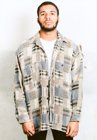 VINTAGE 90S GRUNGE WOOL SHIRT