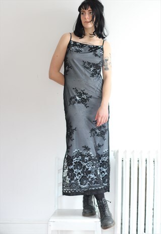 DOUBLE LINED SLIP LONG MAX DRESS