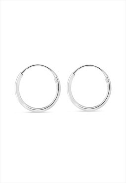 Pair of Sterling Silver Hoop Earrings 10mm