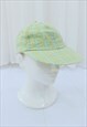 90S VINTAGE GREEN CHECK CAP HAT