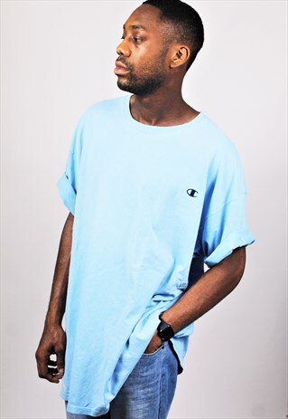 OVERSIZED RETRO / 90'S / CHAMPION / BLUE FESTIVAL T-SHIRT