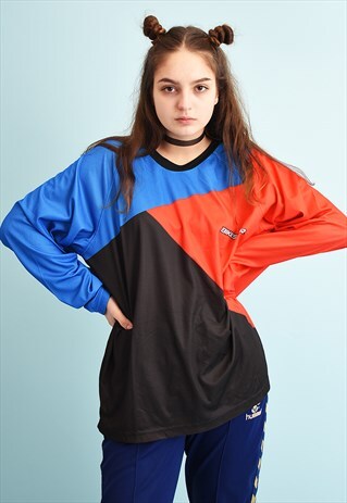 Y2K OVERSIZED ATHLEISURE COLOUR BLOCK SPORTS JERSEY TOP
