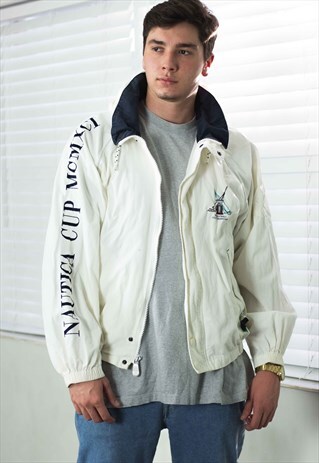 VINTAGE NAUTICA JACKET LOGO 90S L 25.5