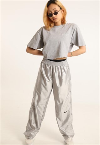 VINTAGE NIKE HIGH SHINE POPPER TRACK BOTTOMS