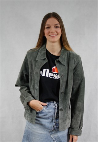 VINTAGE GREY SUEDE JACKET