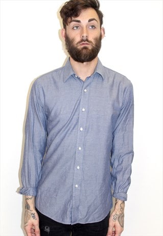 VINTAGE 90S TOMMY HILFIGER BLUE OVERSIZED SHIRT