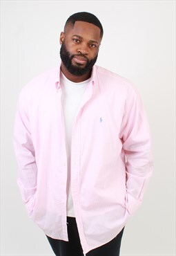Men's Vintage Polo Ralph Lauren Pink Check Blake Shirt