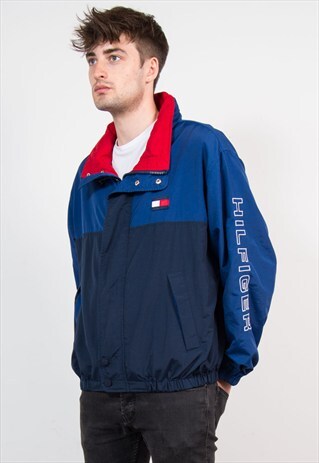 90'S TOMMY HILFIGER BLUE JACKET WINDBREAKER