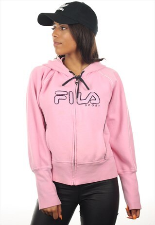 VINTAGE FILA ZIP UP HOODIE SWEATSHIRT