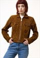 Suede Moto Jacket Women Vintage 80s Bomber Biker Jacket 5247