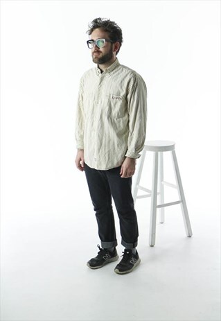 LEVIS RETRO SHIRT / BEIGE AND CREAM BUTTON UP