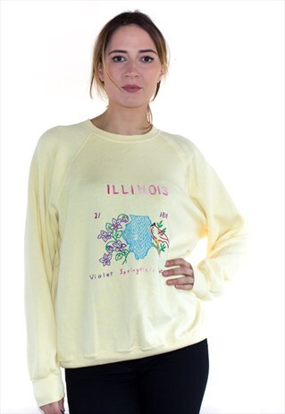 VINTAGE HAND EMBROIDERED AMERICAN SWEATER