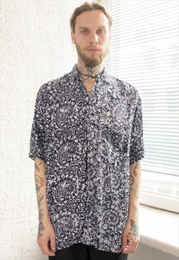 Vintage 80's Blue Tie-Dye Shirt