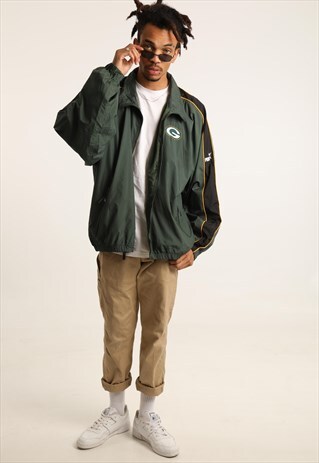 VINTAGE PUMA GREEN BAY PACKERS LIGHTWEIGHT FESTIVAL JACKET