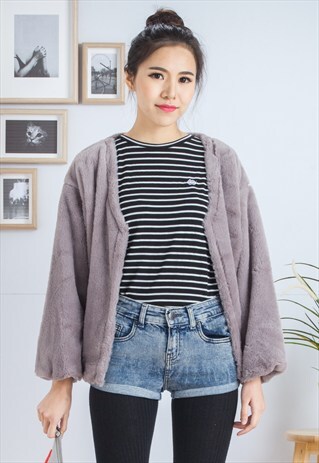 SOFT FAUX FUR JACKET
