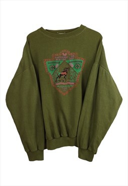 Vintage Traditional Hunting Way Sweatshirt in Red XL
