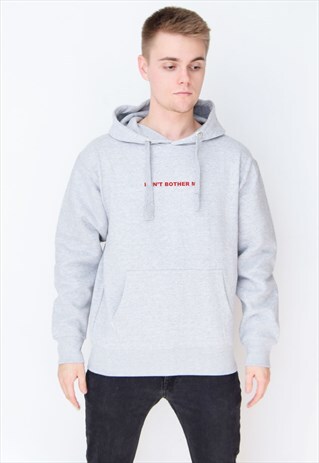 GREY DON'T BOTHER ME (RED) HOODIE