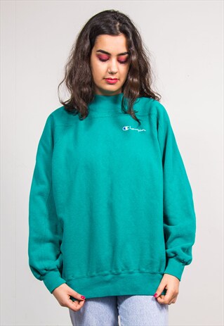 90'S VINTAGE CHAMPION TURQUOISE SWEATER JUMPER