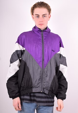 MENS VINTAGE TRACKSUIT TOP JACKET XXL MULTI 90'S
