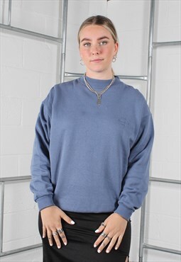 Vintage Lee Sweatshirt in Blue with Spell Out Logo XL
