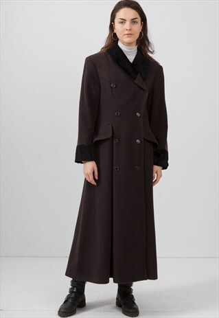 VINTAGE BROWN JACQUELINE DE YOUNG WOOL COAT