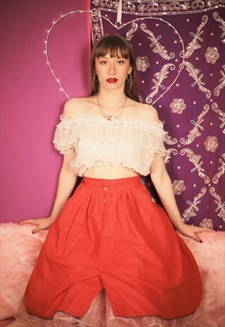 REWORKED VINTAGE HIGH WAISTED 80'S SKIRT