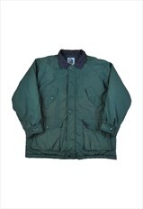 Vintage 90s Ski Jacket Retro Block Colour Green Large