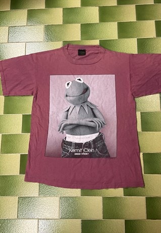 VINTAGE 90S KERMIT THE FROG KERMIT CLEIN T-SHIRT PARODY