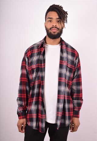 POLO RALPH LAUREN MENS VINTAGE FLANNEL SHIRT MEDIUM MULTI CH