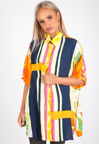 VINTAGE UNBRANDED PATTERN SHIRT S347