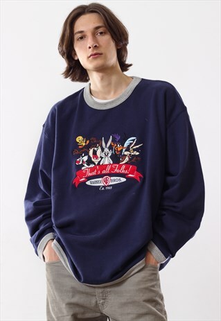 1998 VINTAGE LOONEY TUNES WARNER BROS SWEATSHIRT CREW NECK